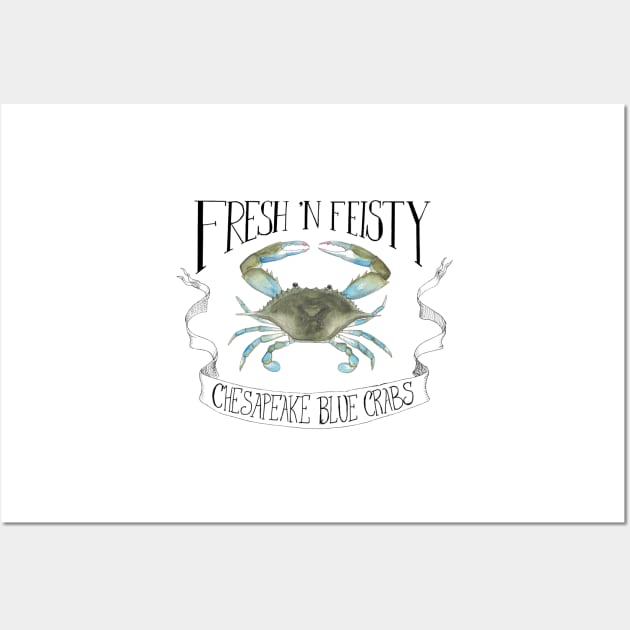 Fresh 'N Feisty Chesapeake Blue Crabs Wall Art by WorksofGrace